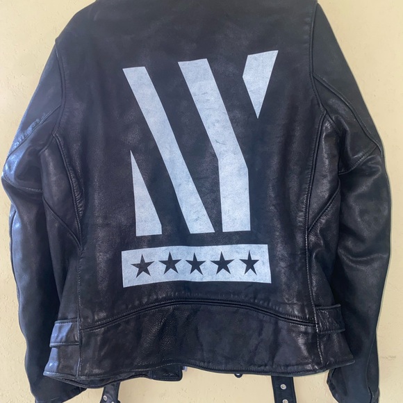 Schott Black Leather Biker Jacket - Picture 4 of 7